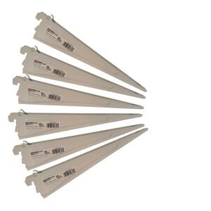 ClosetMaid ShelfTrack 12" Adjustable Shelf Support Brackets White Lot of 6